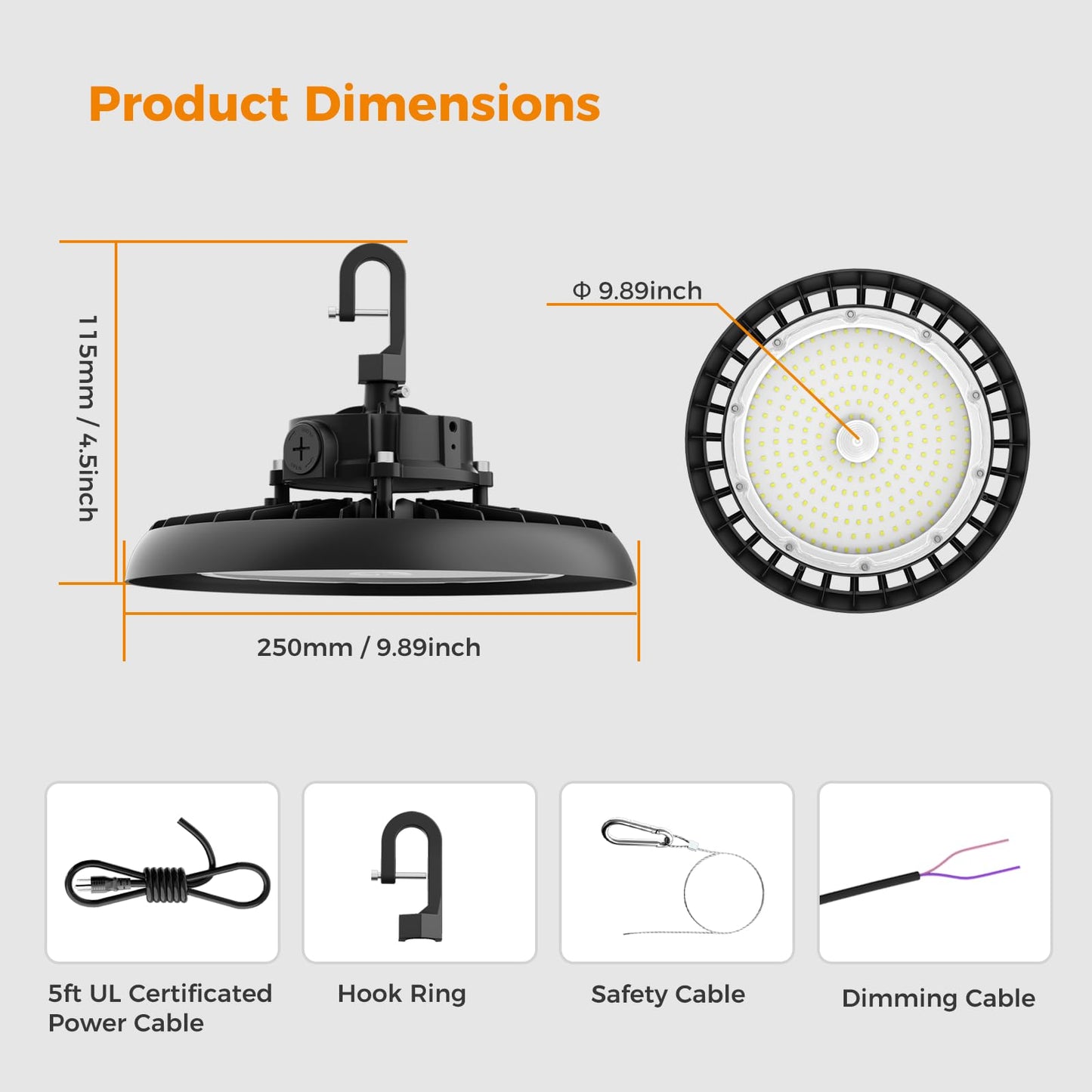 Aikvsxer Led High Bay Lights 180W Ufo Shop Lights 32400Lm 6000K Ip65 Commercial Bay Lighting Fixture 5Ft Cable Plug & Play For Warehouse Factory Garage Workshop Barn 12 Pack