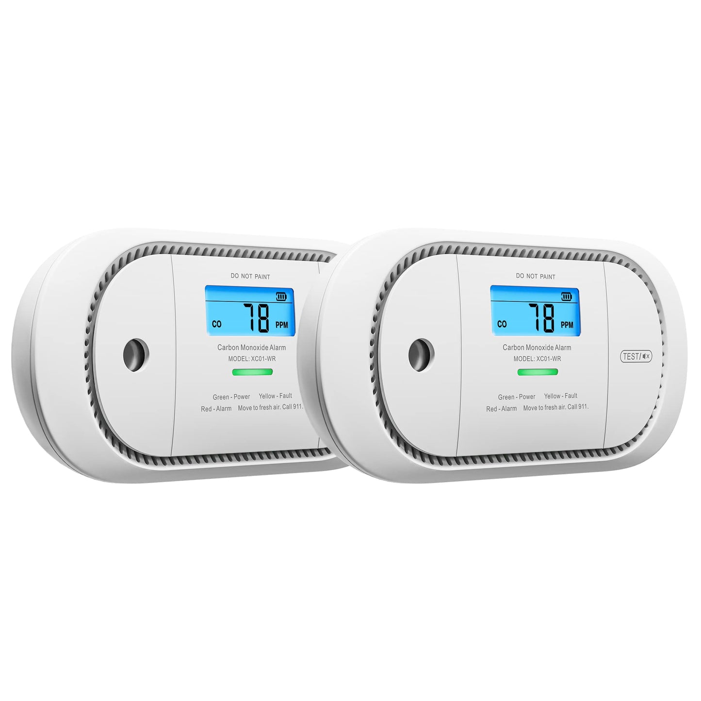 X-Sense Carbon Monoxide Detector Alarm with Digital LCD Display, Replaceable Battery CO Alarm Detector with Peak Value Memory, XC01-R