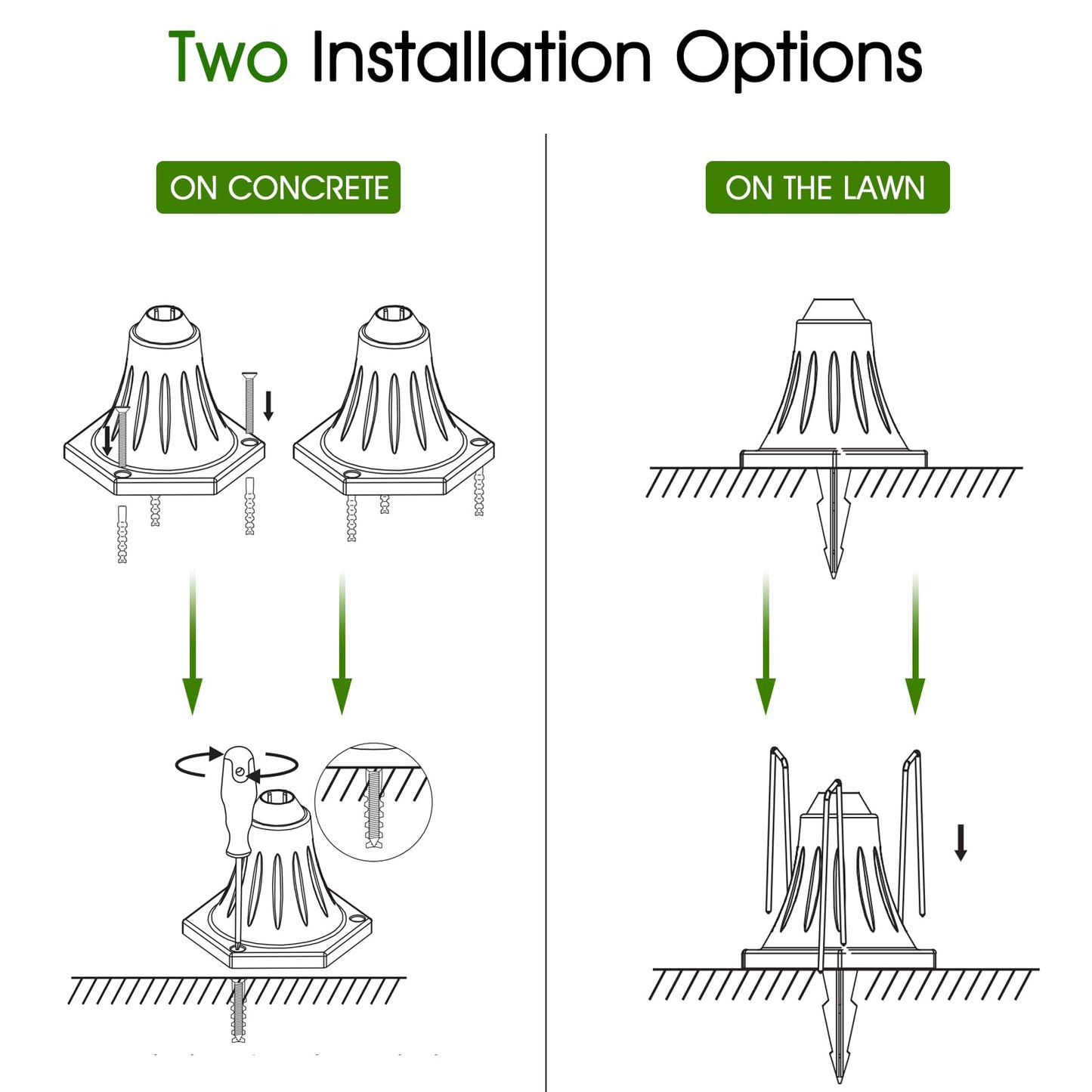 Eyrosa 66 Metal Solar Lamp Post Light 50 Lumens 2 Pack Solar Pole Light Outdoor Waterproof Post Lighting Outside For Porch Yard Driveway Garden Patio Decor
