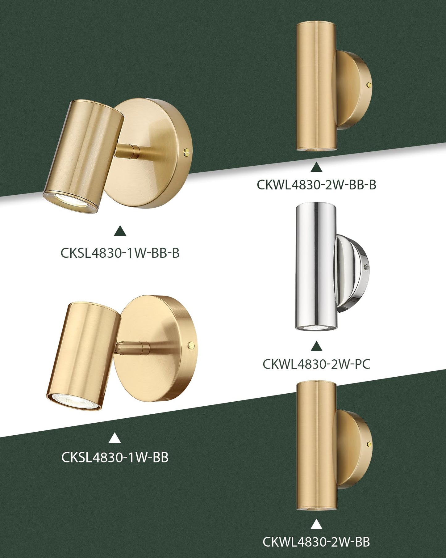 Cargifak Gold Wall Sconce Modern Wall Light Fixture Led Track Lighting With Gu10 Bulb For Bedroom Entryway Bathroom Kitchen Cksl4830-1W-Bb-B