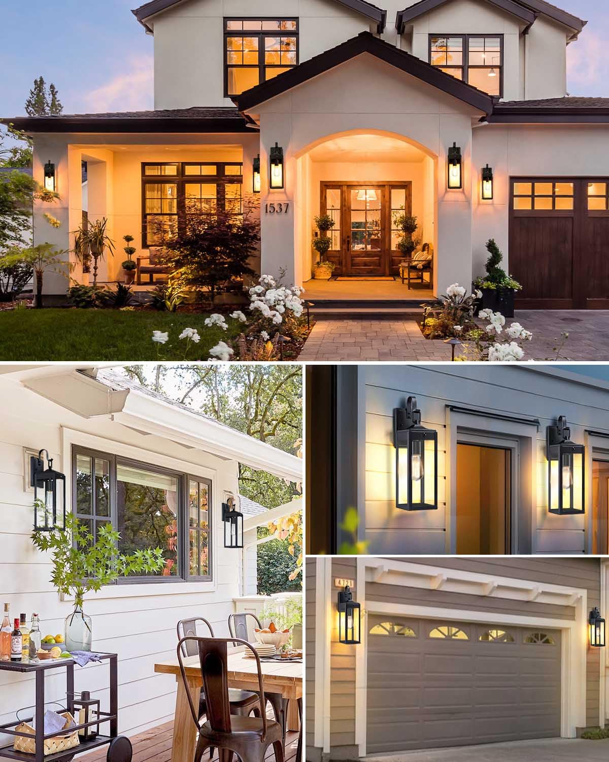 18 Large Motion Sensor Outdoor Lights 2 Packs Dusk To Dawn Exterior Lighting Fixtures Modern Black Outdoor Sconces Porch Light For House Outside Farmhouse Wall Lanterns For Front Door Garage