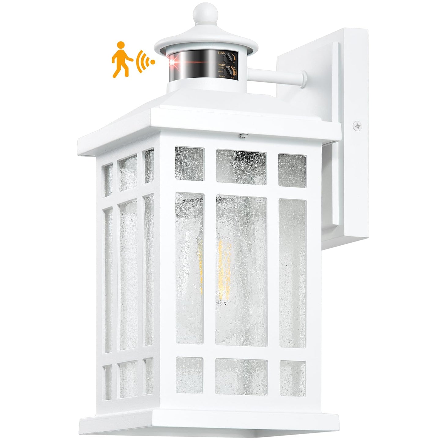 Opaxis White Dusk To Dawn Outdoor Lighting Modern Exterior Lighting Fixtures With Motion Sensor 4 Modes Patio Lights Outside Waterproof For House Garden Front Porch Brightness Distance Adjustable