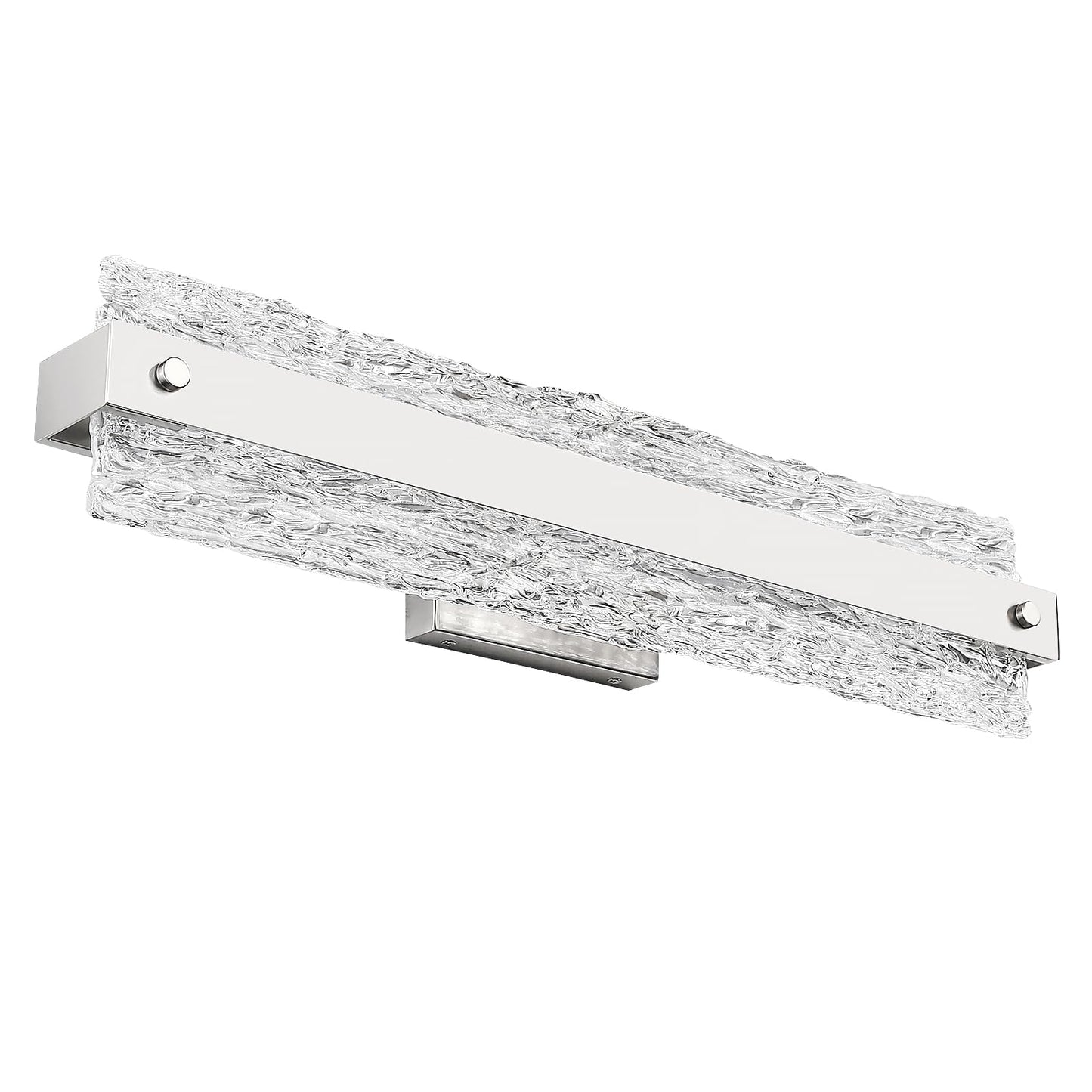 Osimir Brushed Nickel Led Bathroom Vanity Light 24.4 Inch 15W Modern Dimmable Bathroom Light Fixture Over Mirror Crystal Bar Wall Sconce Lighting For Bath 3Cct Os-Mm5001-3Bn
