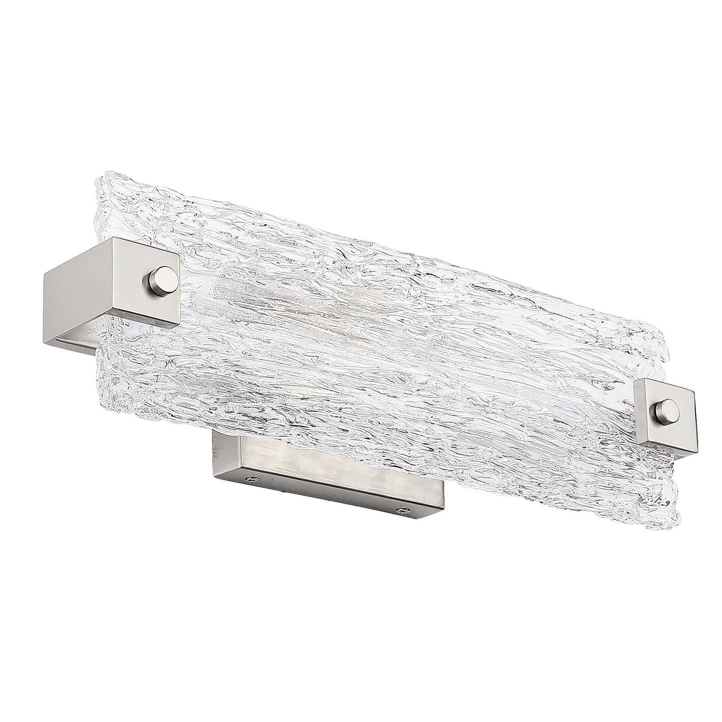 Osimir Brushed Nickel Bathroom Vanity Light 16.5 Inch 10W Dimmable Led Bathroom Light Fixture Over Mirror Modern Crystal Bar Wall Sconce Lighting For Bath 3Cct Os-Mm5001-2Bn