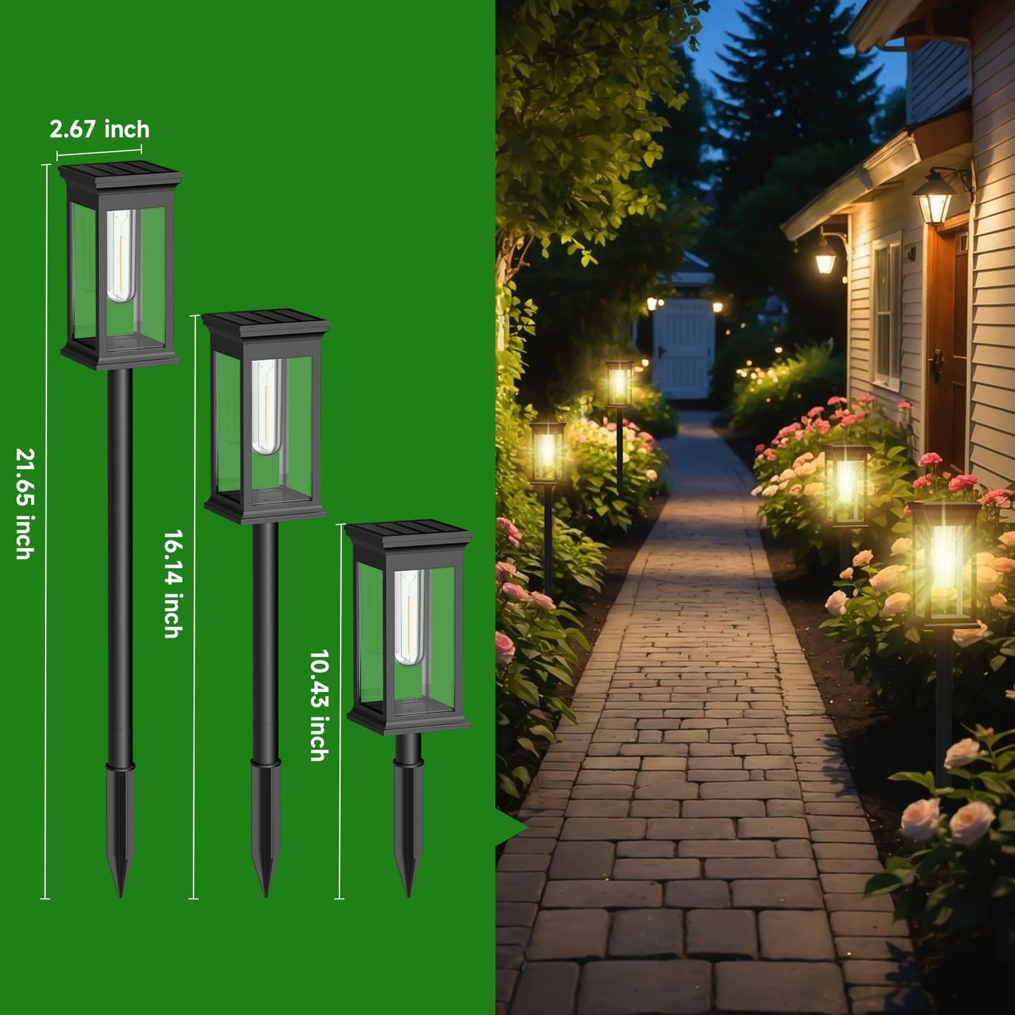Niows Solar Pathway Lights Outdoor Waterproof - 12 Pack Bright Solar Powered Garden Lights With Auto On/Off Ip65 Led Landscape Lighting For Walkway Patio Lawn Yard Decor