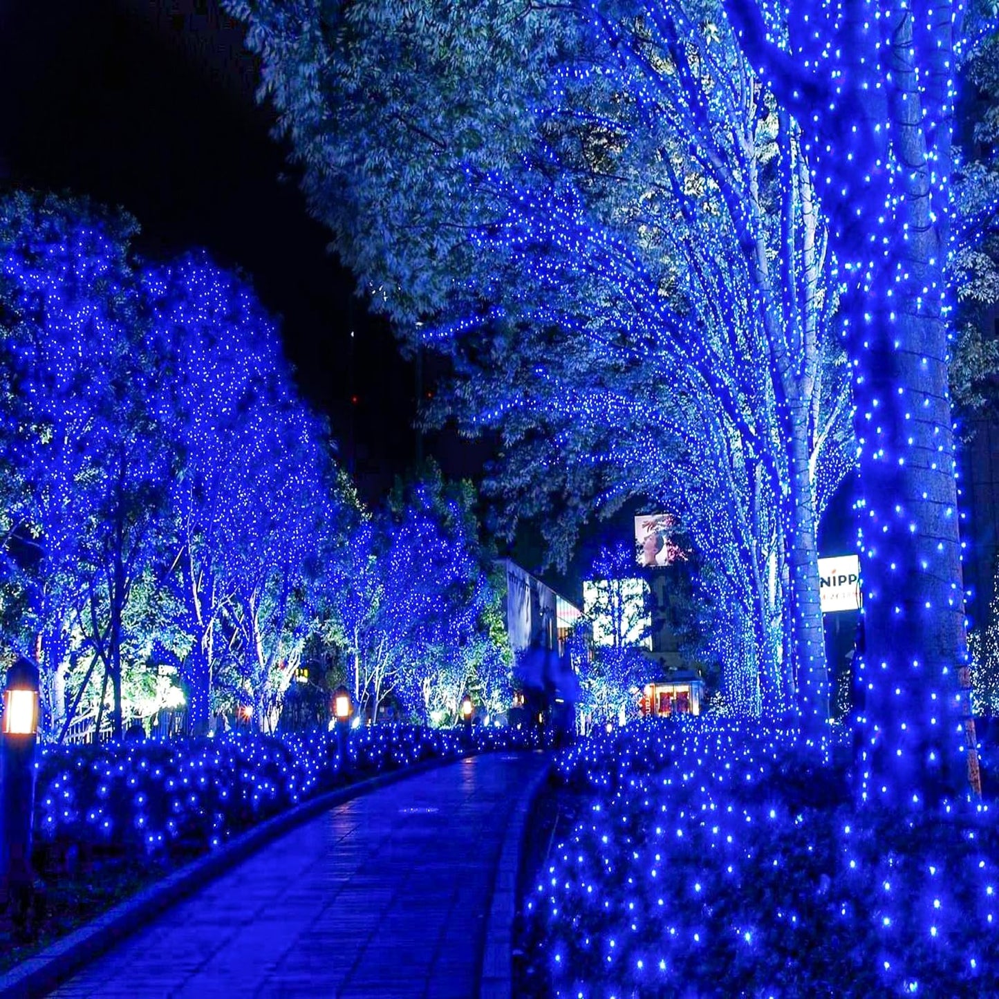 Nielfoi 328Ft 1000 Led Christmas Lights Plug In Blue Christmas Tree Lights Outdoor With Timer And 8 Modes Green Wire Waterproof String Lights For Indoor Yard Patio Xmas Holiday Decorations