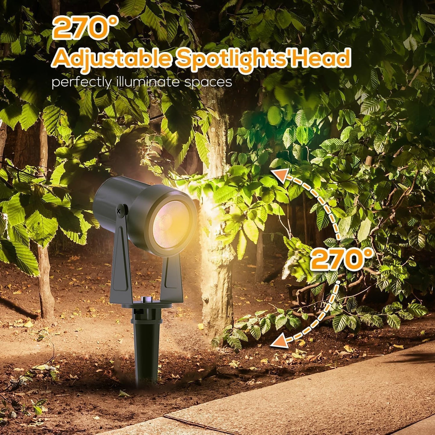 Sunthin Outdoor Landscape Lighting With Remote Rgbw Color Changing Spot Uplights 16 Pack (8 Pack*2)