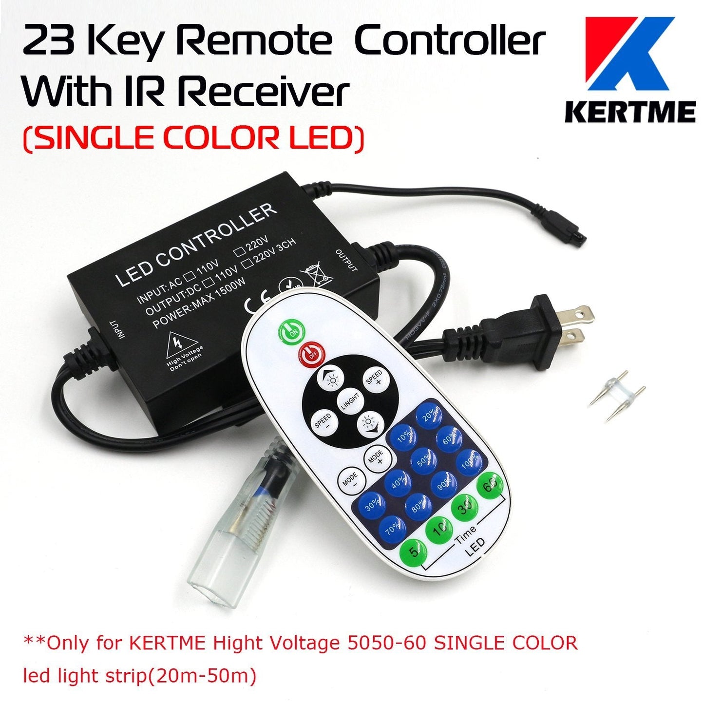 KERTME 5050-60 LED Strip Lights Waterproof Dimmable 30m Warm White 3500K