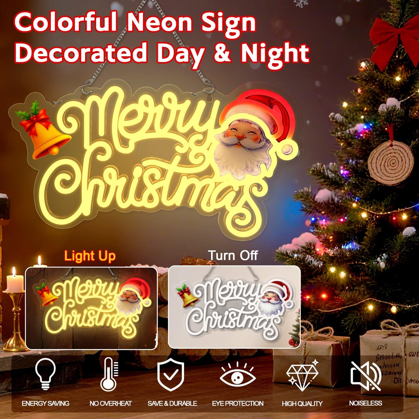 Merry Christmas Neon Sign Christmas Led Sign Light For Wall Decor Dimmable Switch Usb Powered Neon Sign Art Wall Decorative Night Light Gift For Home Indoor Party Kids Bedroom Window Bar Pub Club
