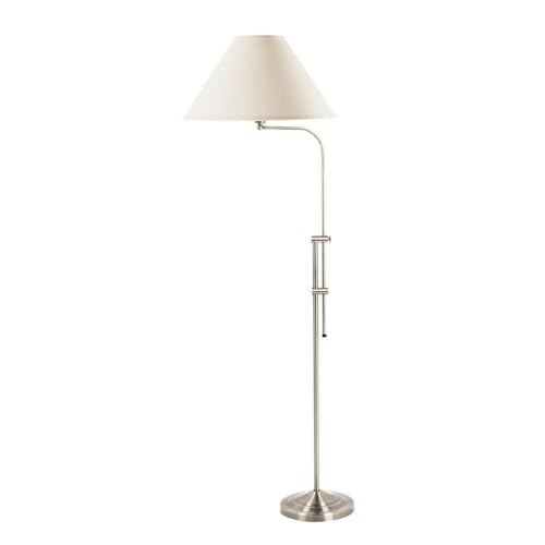 Cal Lighting Floor Lamp, Traditional Style, Brushed Steel, 27.4x12.5x4.9, Model CALBO-216-BS