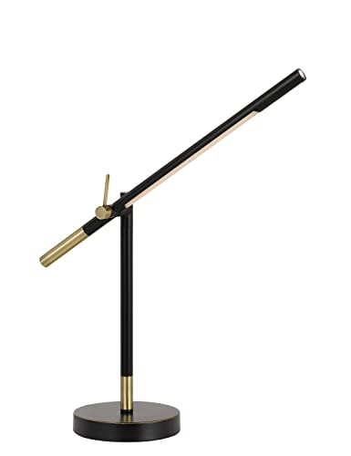 Cal Lighting BO-2843DK LED Desk Lamp, Black Finish, Metal, 6.25 inches, Transitional Style