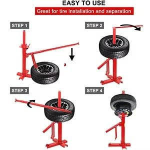 Wlikoci Manual Car Motorcycle Tire Repair Machine, 500mm Tyre Changer Wheel Mount Breaker Tyre Changer, for Bike Motorbike Go Kart