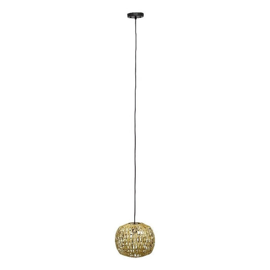 Lalia Home Bohemian Pendant Light, Woven Paper Shade, 11.38in, Natural, Model 1270-LHP-3008-NA