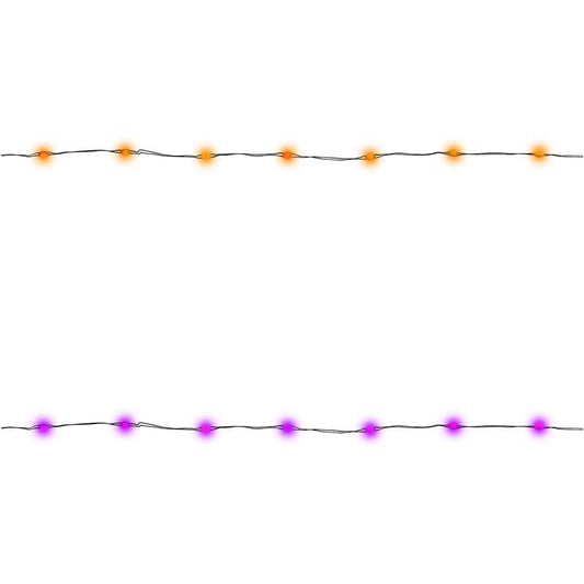 CELEBRATIONS HALLWN ORANGE LIGHTS Model MIC12ASTBORPLA - Bright Orange Decorative Lighting