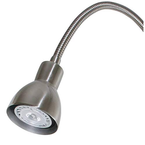 Cal LED Wall Sconce BO-119-BS, Brushed Steel Finish, Metal, 30.37 x 3.5 x 2.62 inches, Silver