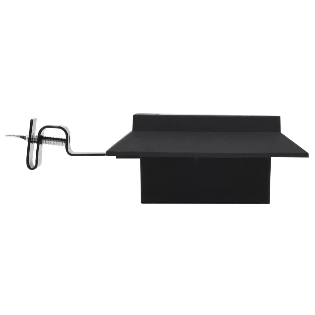 vidaXL Outdoor Solar Lamps Set of 6, LED Square Design, 4.7in Black, Eco-Friendly, Rechargeable Battery, Easy Installation, Model 44468