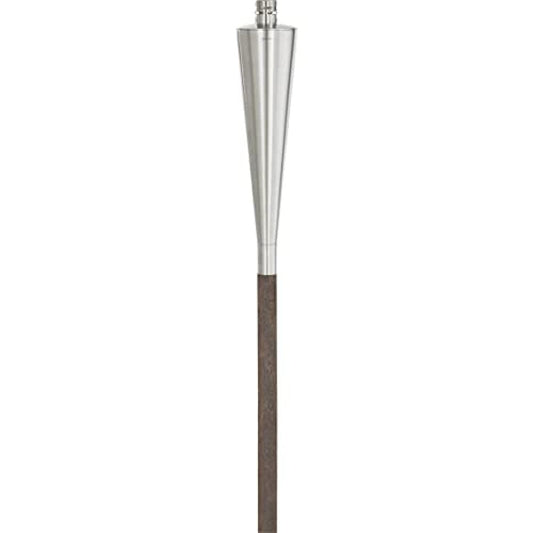 Blomus Torch with Beechwood Stake, Large Polished Stainless Steel, Model 65007
