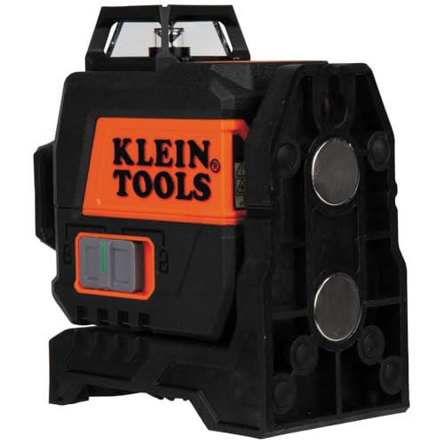 Klein Tools 93CPLG Compact Self-Leveling Laser Level, Bright Green Cross Line 360-Degree Laser Planes, Class 2 ≤ 1mW, Rechargeable, Magnetic Mount