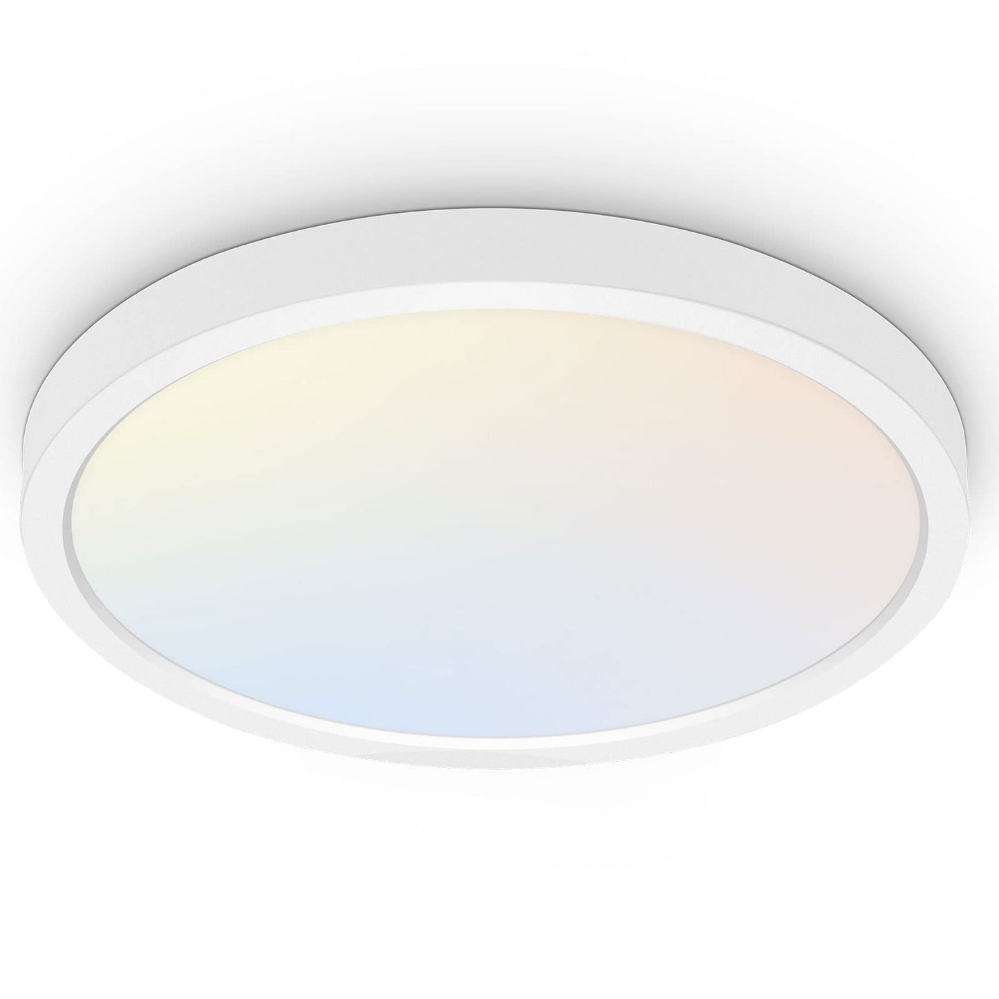 Hykolity LED Round Flat Panel Light 18 Inch 32W 3200lm Dimmable 3000K/4000K/5000K CCT Selectable White Edge-L