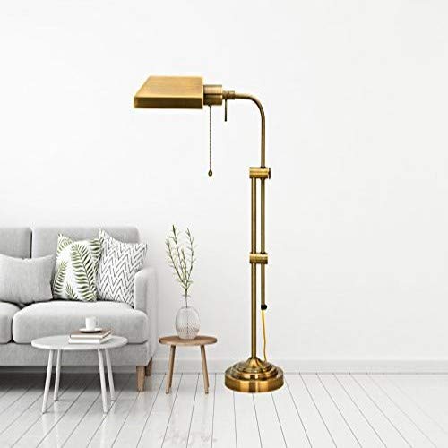 Cal Lighting BO-117TB-AB Table Lamp, Antique Brass, Metal, 4.3x22.5x17.3 inches