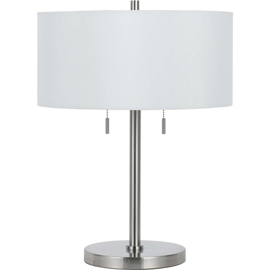 Cal Lighting BO-2450TB-BS Transitional Table Lamp, Metal, 17x17x23.5 inches, Silver