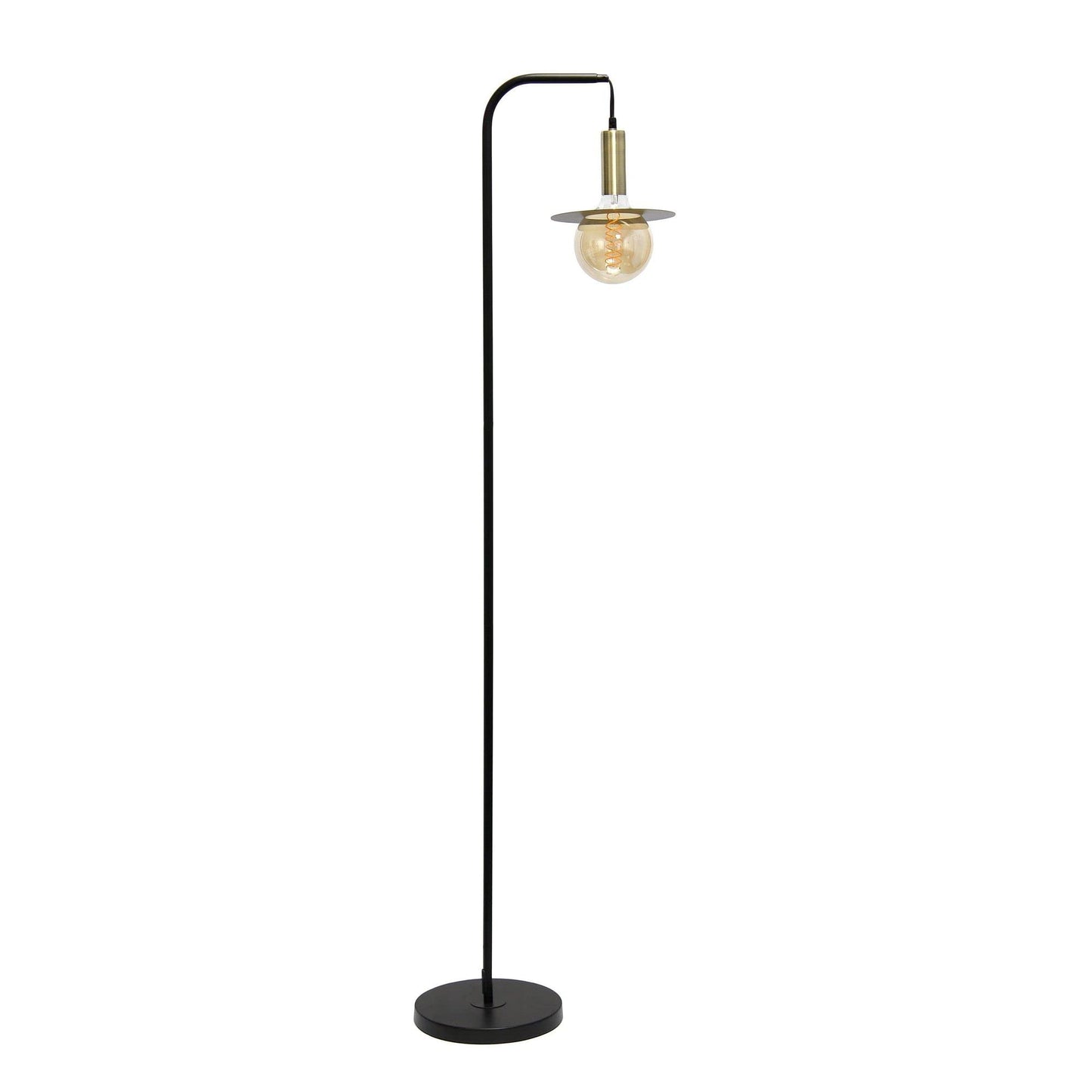 Simple Designs LF2018-BLK Orb Floor Lamp, Metal, Black