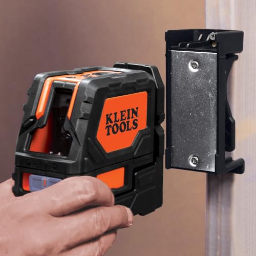 Klein Tools 93LCLS Self-Leveling Class II (≤ 1mW) Laser Level with Bright Red Cross Lines and Plumb Spot, Magnetic and Ceiling Clamp Mounting