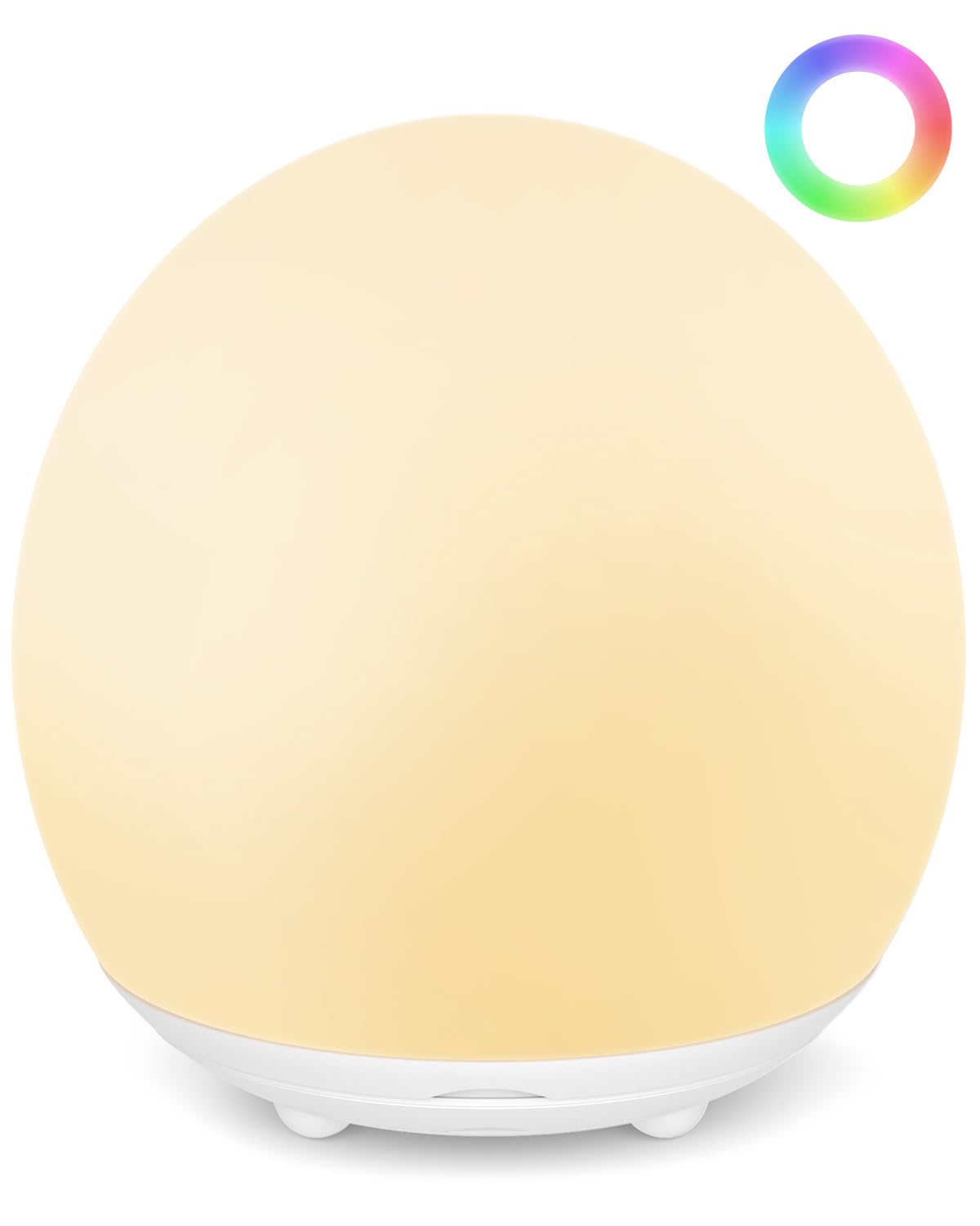 Umixgene Egg Light For Nursery Rechargeable Night Light With 16 Rgb Colors 3000K Warm Light Stepless Dimming  2600Mah Battery  Timer&Safe Silicone Design-Ideal For Bedroom Ambiance  Travel&Gifts