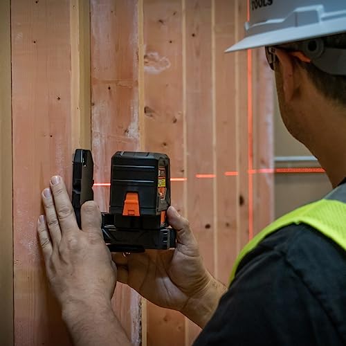 Klein Tools 93LCLS Self-Leveling Class II (≤ 1mW) Laser Level with Bright Red Cross Lines and Plumb Spot, Magnetic and Ceiling Clamp Mounting