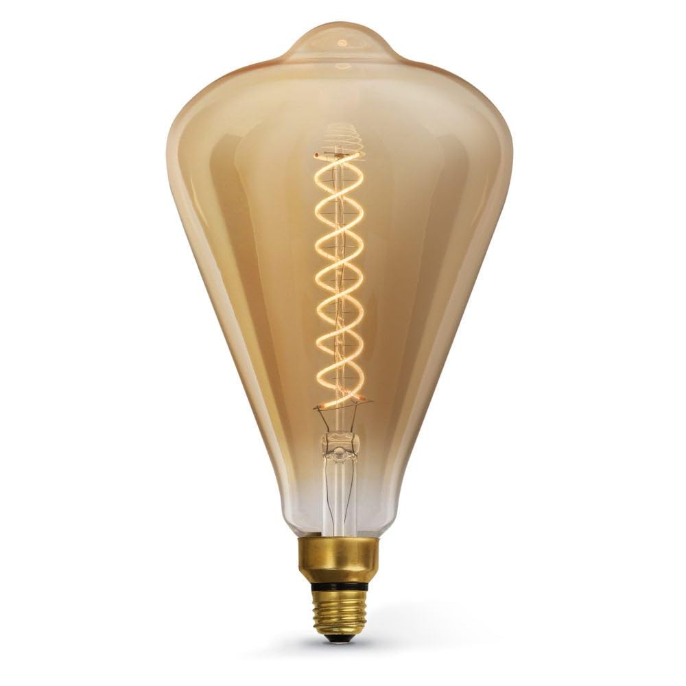 Feit Electric LED ST52 Light Bulb - 60W Equivalent, 300 Lumen, 2100K Soft White, Amber Glass, Dimmable, 1 Count