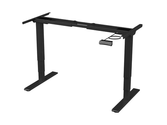 Monoprice Electric Dual Motor 3-Stage Height Adjustable Sit-Stand Desk Frame V2, 220 lbs Weight Load Capacity, Ergonomic, for Home and Office, Black - Workstream Collection