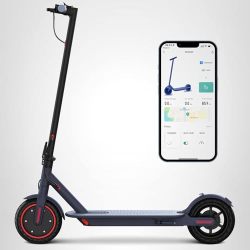 MAXSHOT Electric Scooter for Adults, 8.5/10/14" Tires, 19/22Mph, 350W/500W Motor, 21-28 Miles Range, Folding E-Scooter with Dual Suspension,APP Control