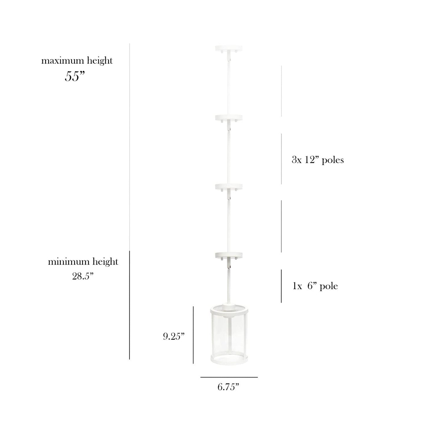 Elegant Designs PT1010-BLK 1-Light Ceiling Pendant, Black, Glass, 9.25in Adjustable, Modern Vintage Industrial for Kitchen or Dining Room