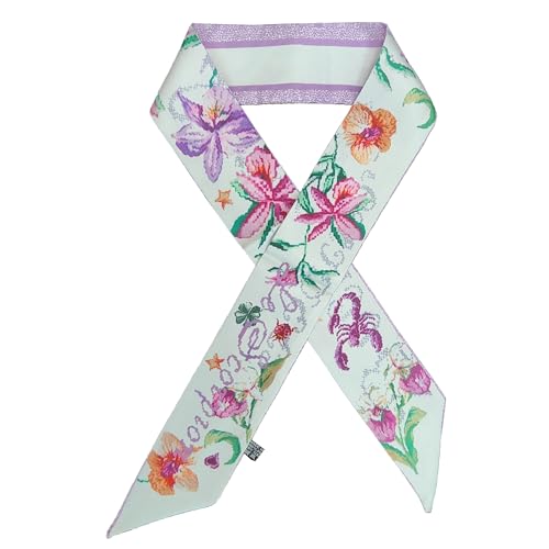 Bufanda para mujer, bandana fina de verano, pequeña, ligera, a la moda, para uso diario y fiesta, accesorio para bolsa de pelo