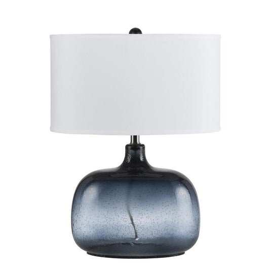 Cal Lighting Christi Glass Table Lamp, 18x11x24.25 inches, Navy Blue, Model BO-2263TB