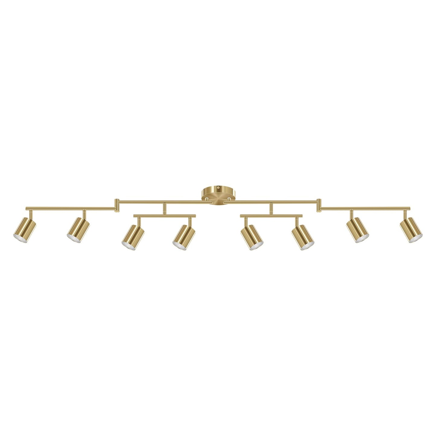Auquee 8 Light Track Lighting Fixtures Ceiling  Gold Kichen Track Lighting Fixtures  Rotatable Light Heads  Adjustable Modern Led Track Lights For Kitchen/Hallway  No Gu10 Bulb