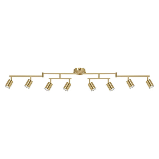 Auquee 8 Light Track Lighting Fixtures Ceiling  Gold Kichen Track Lighting Fixtures  Rotatable Light Heads  Adjustable Modern Led Track Lights For Kitchen/Hallway  No Gu10 Bulb