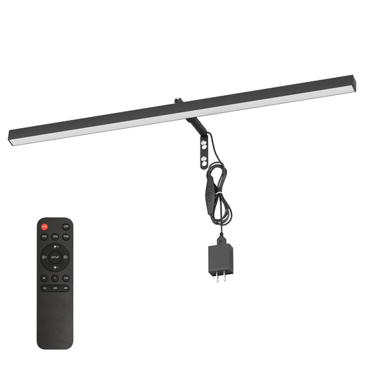 Coinmit 24 Plug In Picture Light For discomfort-reducingtings With Remote Control  9W Led Art Display Lighting For Gallery  Dartboard  Artwork  Black Wall Mounted Picture Frame Light