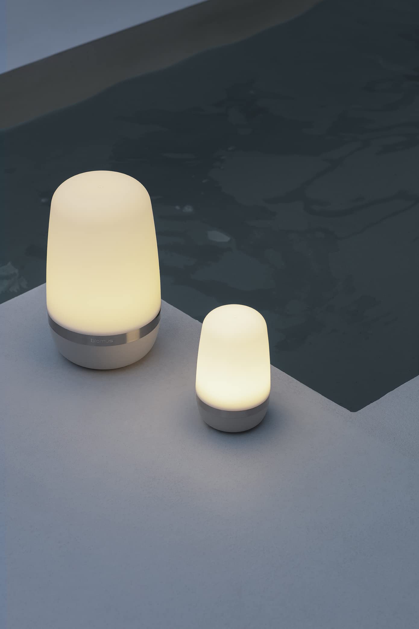 Blomus Spirit Outdoor LED Lamp - Rechargeable - Large - Beige - Model 66065