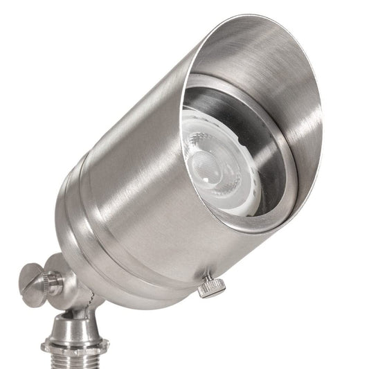 VOLT Outdoor Spotlights - 12V Fat Boy Stainless Steel - 20-Pack without LED Bulbs - Silver Finish
