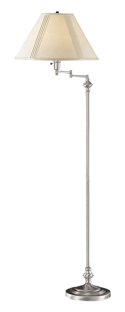 Cal Lighting Floor Lamp, Traditional, Brushed Steel, Metal, 16 x 23 x 59, Model CALBO-314-BS
