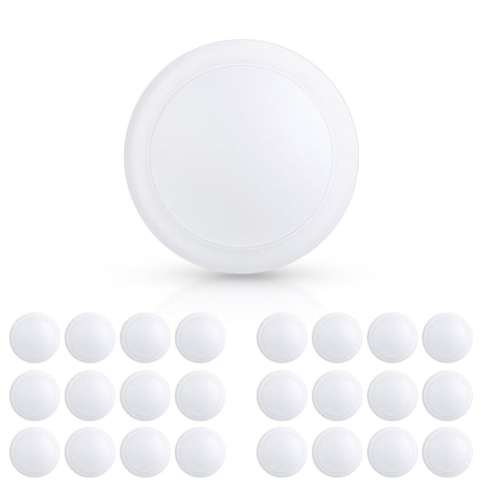 Ecoeler 5/6 Inch Led Disk Lights  Dimmable Flush Mount Disc Downlight  16.5W  1100Lm  3000K Warm White  Low Profile Recessed Can Lighting For Bedroom  Office  Garage  Etl & Fcc  24 Pack