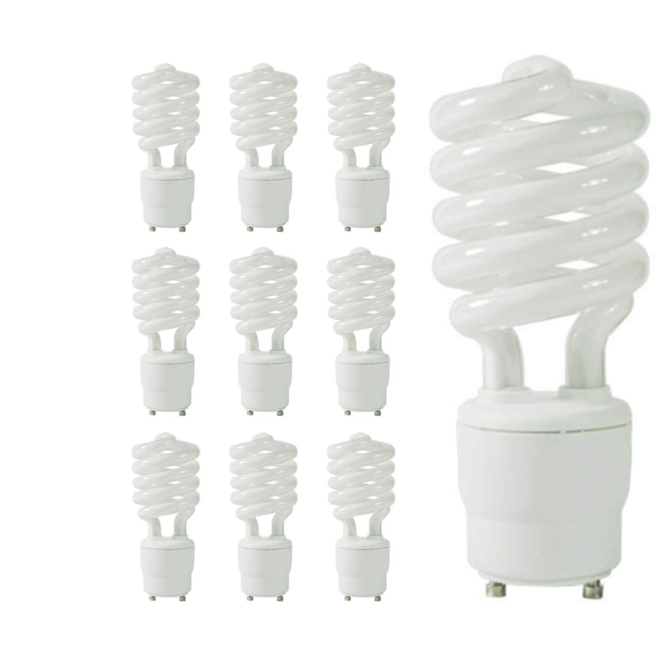 GoodBulb CFL Light Bulbs 23W GU24 5000K Daylight White 1600 Lumens Pack of 10