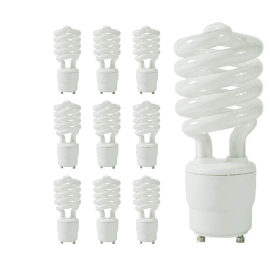 GoodBulb CFL Light Bulbs 23W GU24 5000K Daylight White 1600 Lumens Pack of 10
