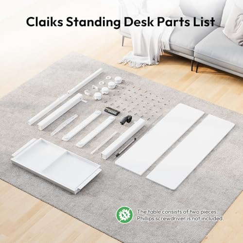 Gamork Electric Standing Desk with Drawers,55x24 inches Height Adjustable Sit-Stand Desk with Storage Shelf,3 Preset Heights,Equipped with Hooks,Ergonomic Gaming Table for Home and Study，White