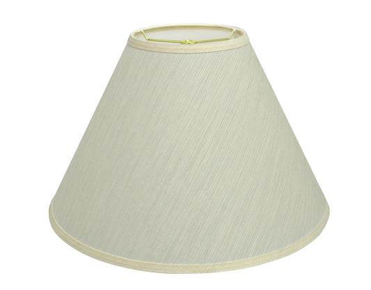 Aspen Creative Lamp Shade, Transitional Hardback Empire, Gauze Textured Fabric, 18in Wide, Eggshell, Model 32771A
