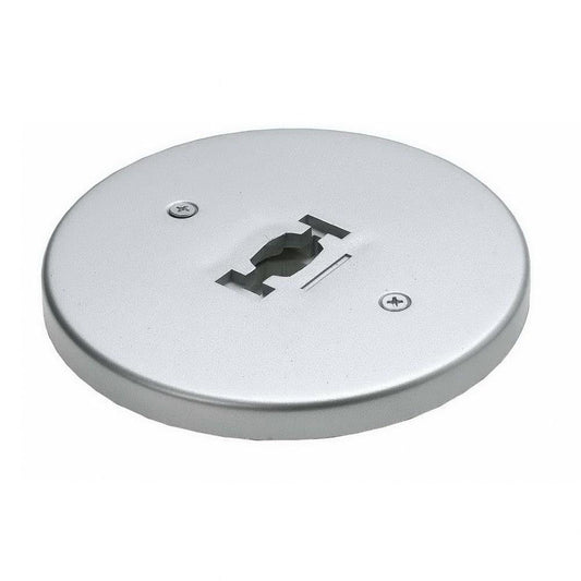 Cal MONOPOINT Round Light Fixture, Line Voltage, Steel, 4.6x4.6x0.5 inches, Silver, Model HT-301-BS