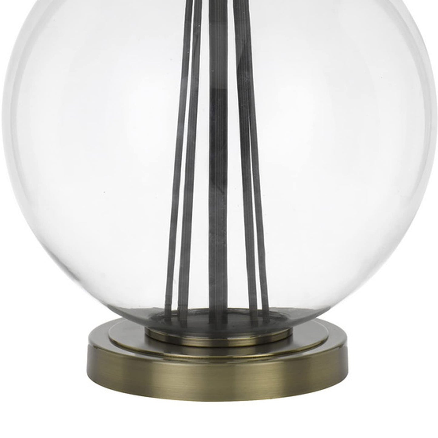 Benzara Globe Table Lamp, 46 in., Metal & Glass, Dimmer, Brass, Model BM272230