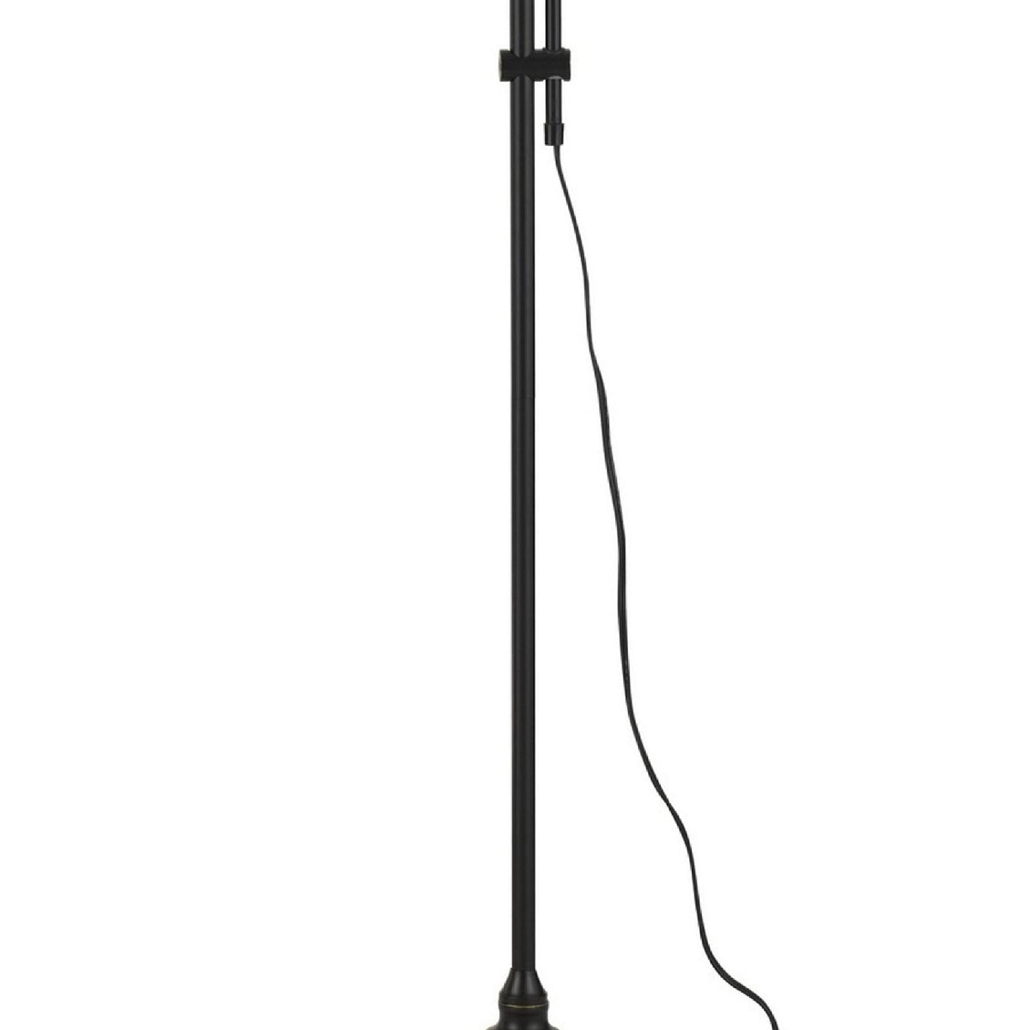 Benzara 47 Inch Adjustable Metal Floor Lamp, Tapered Shade, Black, Model BM271949, Bronze Finish