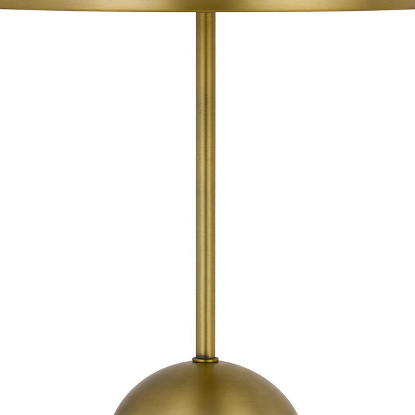 Benzara 20 Inch Metal Accent Table Lamp, Brass Dome Shade, Model BM271961